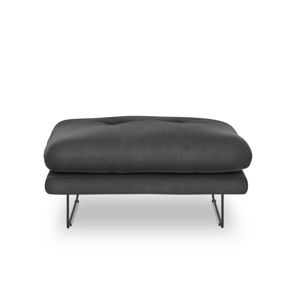 Tmavě šedý puf se sametovým potahem Windsor & Co Sofas Gravity