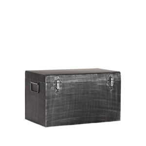 Černý kovový úložný box LABEL51, délka 30 cm