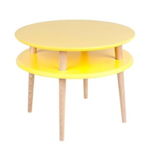 Žlutý konferenční stolek Ragaba UFO, ⌀ 57 cm