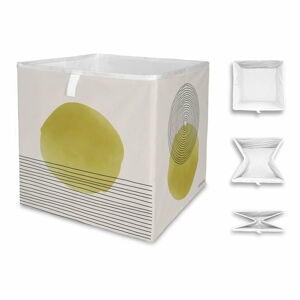 Béžovo-žlutý úložný box z mikrovlákna Butter Kings Rising, 32 l