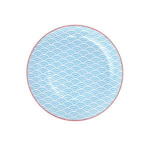 Modrý porcelánový talíř Tokyo Design Studio Wave, ⌀ 20,6 cm
