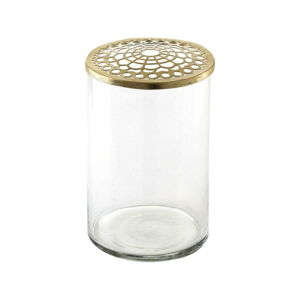 Skleněná váza A Simple Mess Kassandra Brass, ⌀ 10 cm