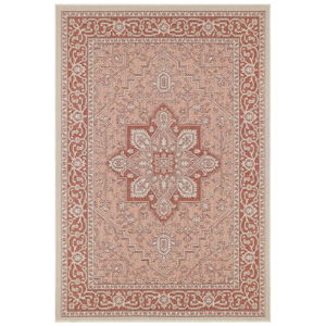 Červeno-béžový venkovní koberec NORTHRUGS Anjara, 140 x 200 cm