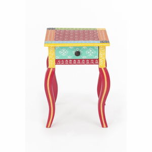 Noční stolek z akáciového dřeva WOOX LIVING India Colore