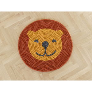 Dětský kuličkový vlněný koberec Wooldot Ball Rugs Lion, ⌀ 90 cm