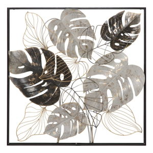 Nástěnná kovová dekorace Mauro Ferretti Leaf, 80,5 x 80,5 cm