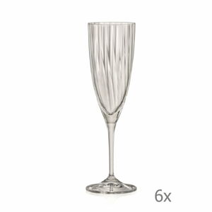 Sada 6 sklenic na šampaňské Crystalex Kate Optic, 220 ml