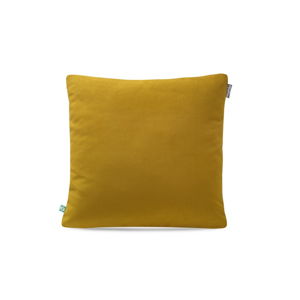 Hořčicově žlutý povlak na polštář Mumla Velour, 45 x 45 cm