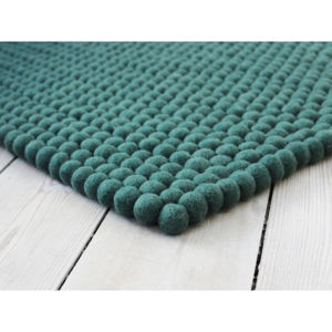 Zelený kuličkový vlněný koberec Wooldot Ball Rugs, 100 x 150 cm