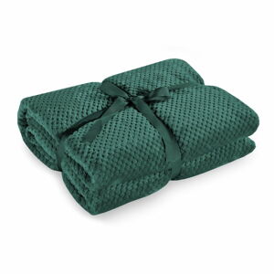 Tmavě zelená deka z mikrovlákna DecoKing Henry, 70 x 150 cm