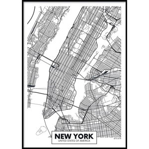 Nástěnný obraz MAP/NEWYORK, 50 x 70 cm