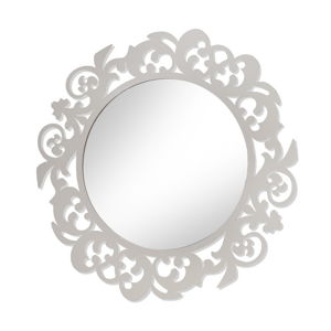 Bílé kovové zrcadlo Brandani Preciozi
