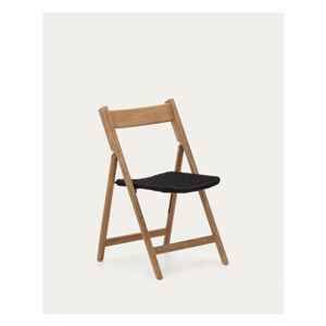 Dřevěná zahradní židle v černo-přírodní barvě Dandara – Kave Home