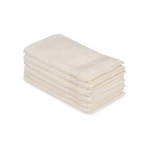 Sada 6 světle krémových bavlněných ručníků Madame Coco Lento Crema, 30 x 50 cm