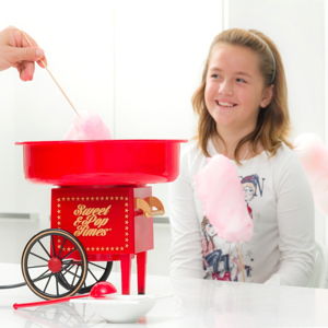 Červený výrobník cukrové vaty InnovaGoods Candyfloss Machine