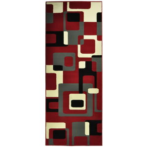 Červený běhoun Hanse Home Hamla Retro, 80 x 200 cm
