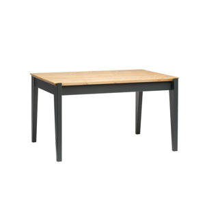 Stůl z borovicového dřeva s tmavě šedými nohami Askala Hook, délka 130 cm
