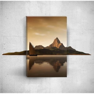 Nástěnný 3D obraz Mosticx Hills With Boat, 40 x 60 cm