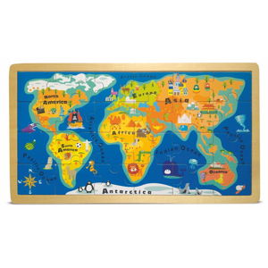 Puzzle v rámu Legler World Map