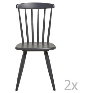 Sada 2 antracitově šedých jídelních židlí Marckeric Jade