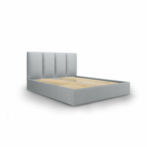 Světle šedá dvoulůžková postel Mazzini Beds Juniper, 180 x 200 cm