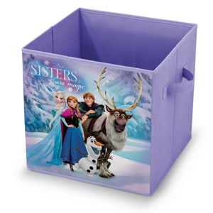 Fialový úložný box na hračky Domopak Frozen, délka 32 cm