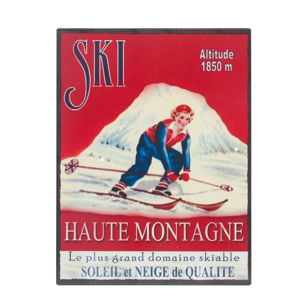 Nástěnná cedule Antic Line Ski, 25 x 33 cm