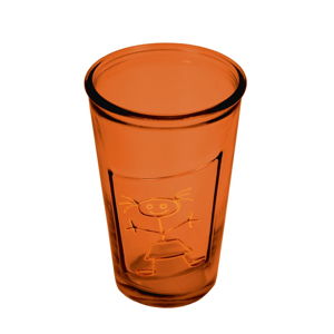 Oranžová sklenice z recyklovaného skla Ego Dekor Afrodita, 300 ml