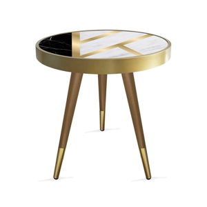 Příruční stolek Rassino Liny Marble Circle, ⌀ 45 cm