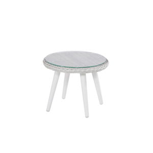 Proutěný zahradní stolek s povrchem ze sklad Hartman Casablanca, ø 50 cm