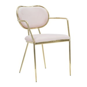 Sada 2 růžových židlí s železnou konstrukcí Mauro Ferretti Sedia Glam