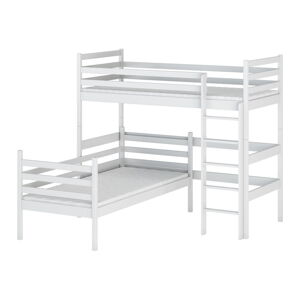 Bílá patrová dětská postel 80x160 cm Double - Lano Meble