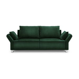 Lahvově zelený třímístná rozkládací pohovka se sametovým potahem Windsor & Co Sofas Pyxis