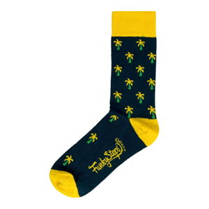 Pánské zeleno-žluté ponožky Funky Steps, velikost 41 - 45