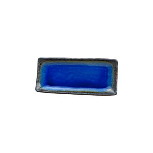 Modrý keramický servírovací talíř MIJ Cobalt, 29 x 12 cm