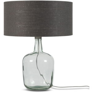 Stolní lampa s tmavě šedým stínidlem a konstrukcí z recyklovaného skla Good&Mojo Murano, ⌀ 47 cm