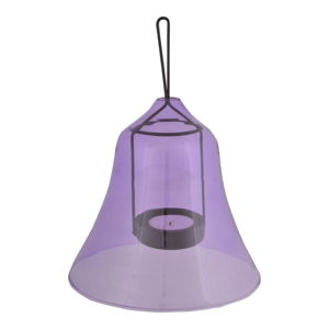 Sada 3 závěsných skleněných svícnů Esschert Design Bell, výška 14 cm
