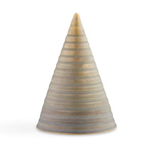 Hnědá kameninová dekorativní soška Kähler Design Glazed Cone Smoke Brown, výška 15 cm