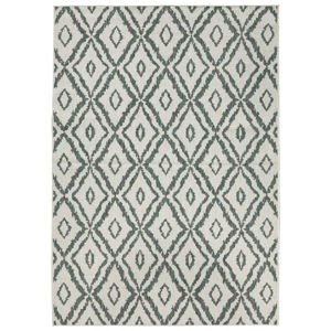 Zeleno-bílý venkovní koberec Bougari Rio, 80 x 150 cm
