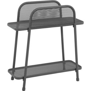 Tmavě šedý kovový odkládací stolek na balkon ADDU MWH, výška 70 cm