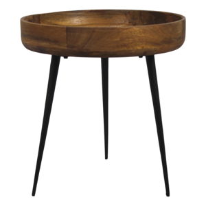 Příruční stolek z mangového dřeva HSM collection Ventura, ⌀ 40 cm
