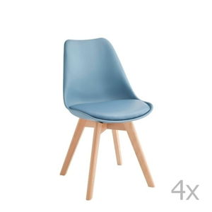 Sada 4 modrých židlí Design Twist Tom