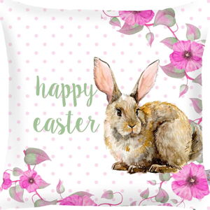 Povlak na polštář Apolena Rabbit Wishes Happy Easter, 43 x 43 cm