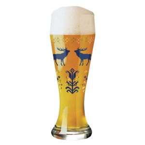 Set pivní sklenice z křišťálového skla a 5 podtácků Ritzenhoff Iris Interhal, 645 ml