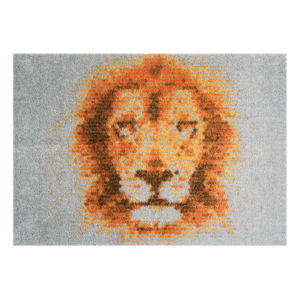 Šedá rohožka Mint Rugs StateMat King Of Animals, 50 x 70 cm