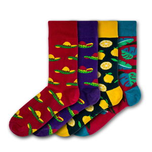 Sada 4 párů barevných pánských ponožek Black&Parker London Sombrero, velikost 41 - 45