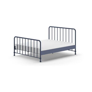 Modrá kovová jednolůžková postel s roštem 160x200 cm BRONXX – Vipack
