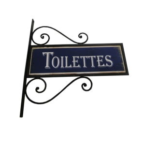 Nástěnná cedule Antic Line Toilettes