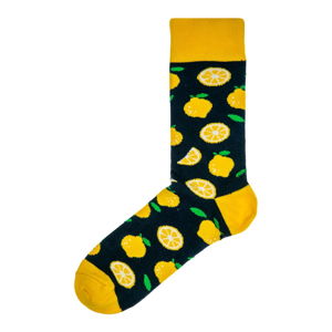 Pánské zeleno-žluté ponožky Black&Parker London Lemon, velikost 41 - 45