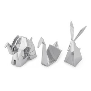 Sada 3 stojánků ve stříbrné barvě na šperky Umbra Origami